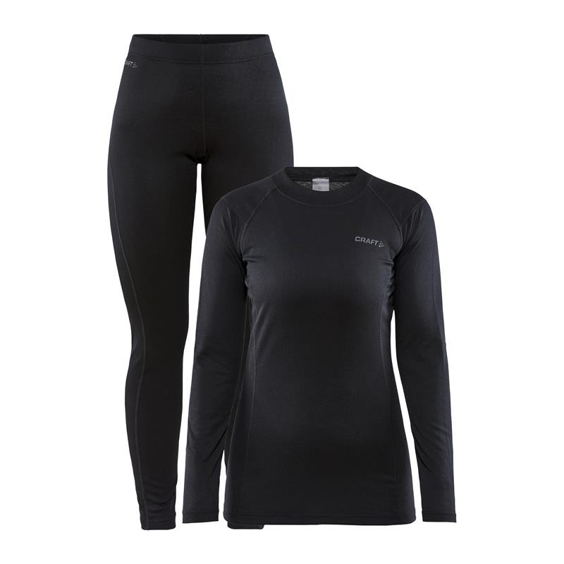 Žensko perilo CRAFT CORE WARM BASELAYER SET W BLACK