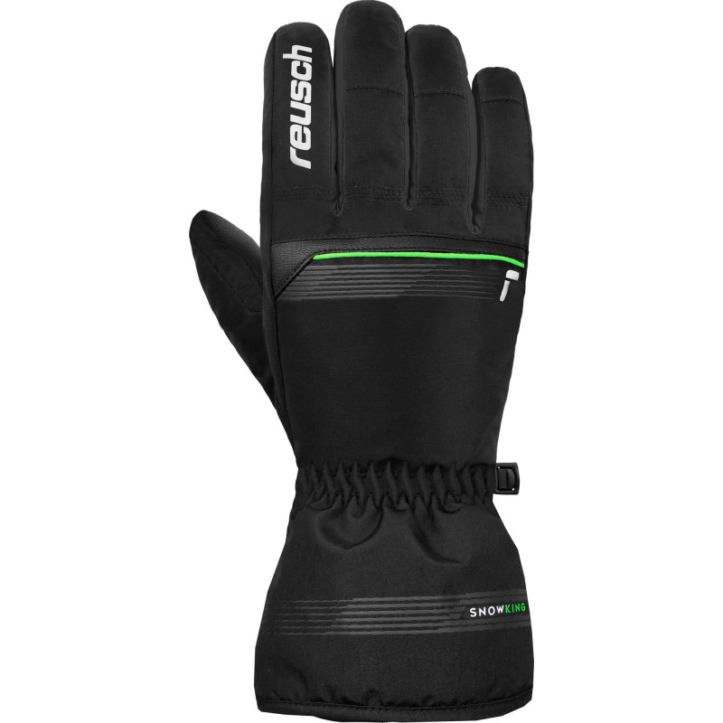 Smučarske rokavice REUSCH SNOW KING BLACK/NEON GREEN