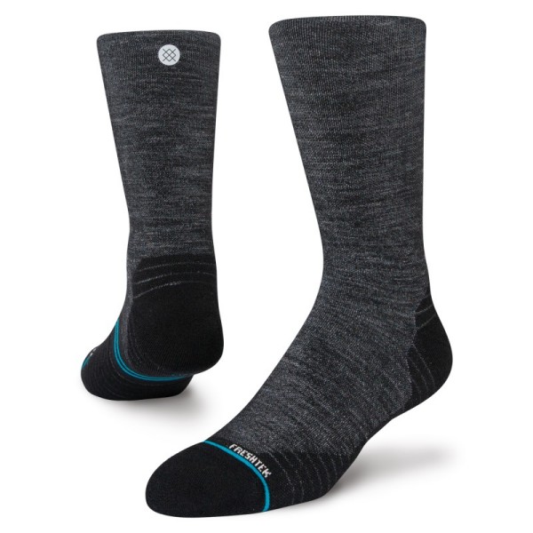 Nogavice STANCE RUN WOOL BLACK M CREW LIGHT